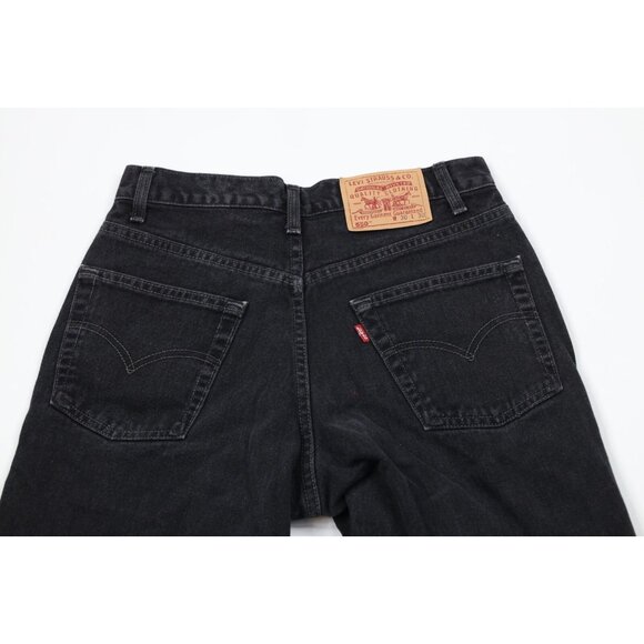 Vintage Y2K 2000 Levis 550 Mens 29x30 Faded Relaxed Fit Denim Jeans Black Cotton - Picture 11 of 14